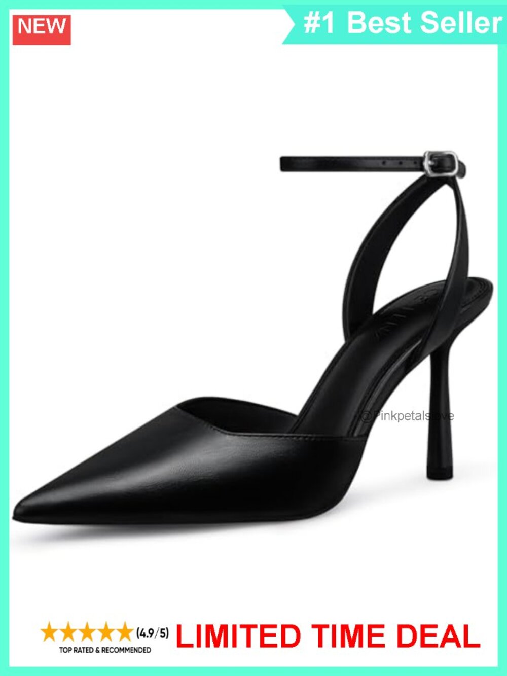 Women Stiletto Heel Pumps Closed Toe Strappy High Heels